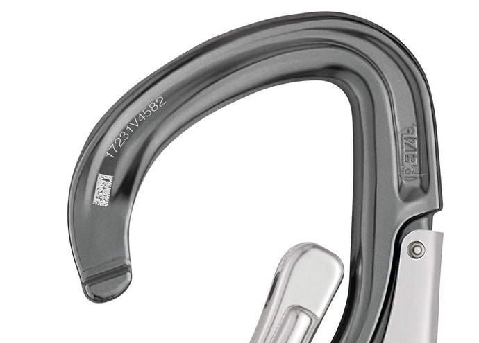 Karabina PETZL Eashook Offen grau