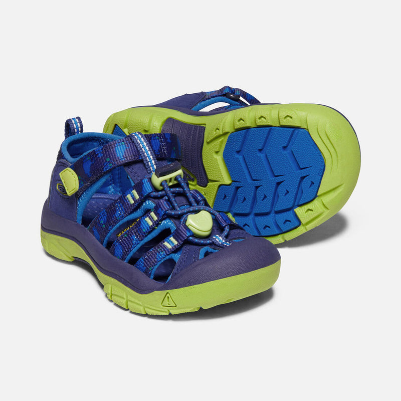 Laden Sie das Bild in Galerie -Viewer, Kindersandalen Keen Newport H2 Kinder blaue Tiefen/Chartreuse
