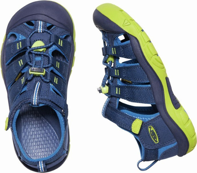 Kindersandalen Keen Newport H2 Youth blaue Tiefen/Chartreuse