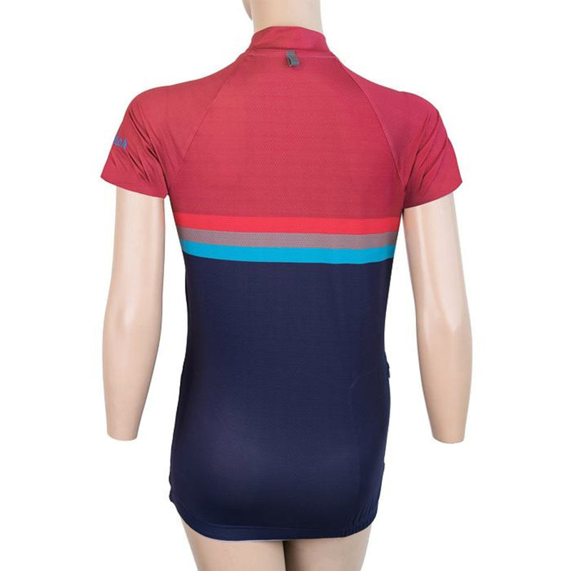 Laden Sie das Bild in Galerie -Viewer, Damen-Radtrikot SENSOR Cycling Summer Stripe cr. Ärmel blau/lila
